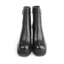 04-M3-H271 BLACK Ботильоны зимние женские (натуральная кожа, натуральный мех)