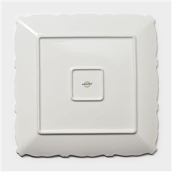 Пирожковая тарелка Magistro Kingdom, 30×2.2 см, квадратная, фарфор, белая