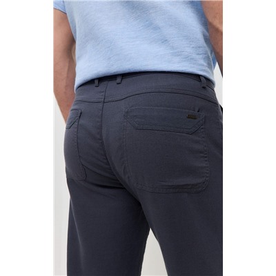 Брюки лен F111-0851 d.grey