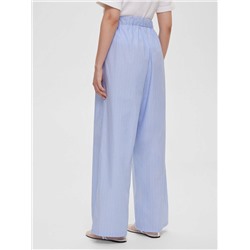 Брюки из легкого хлопка на резинке 0134, светло-голубой