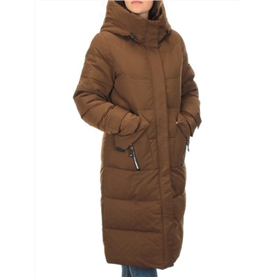 M-2253 BROWN Пальто зимнее женское MEAJIATEER (био-пух)