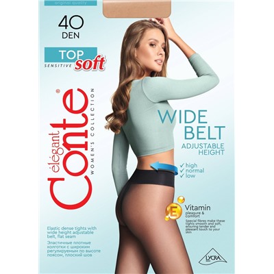 CONTE TOP SOFT 40 Колготки женские для чувствительной кожи с регулируемой посадкой