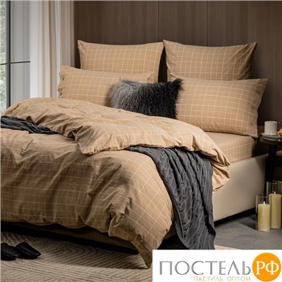 PRIME PRIVE ВАЛЬБО беж (клетка) КПБ 220х240-1/240х260-1/50х70-2/70х70-2, 6 пр., хл.