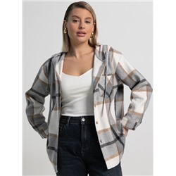 Рубашка теплая с капюшоном Олиссия (серая) Б15504-18М