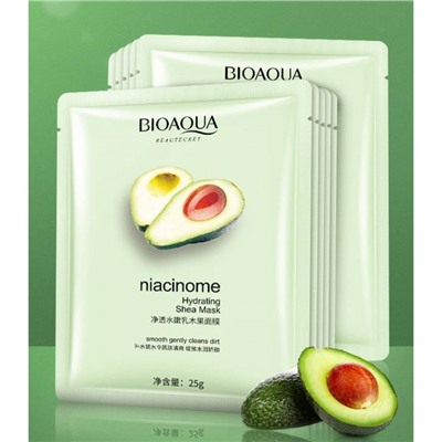 Очищающая маска с маслом ши и авокадо Bioaqua Niacinome Hydrating Shea Mask
