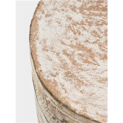 Табурет «Слон», 25×25×50 см, дерево албезия, белый