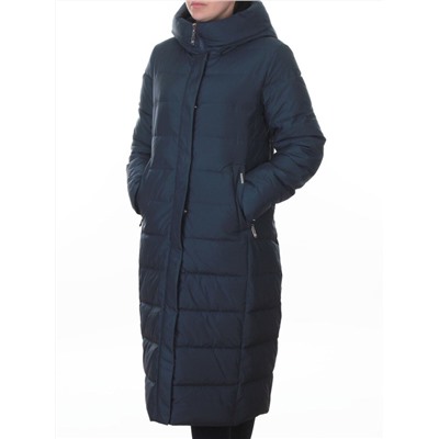 2037 BLUE Пальто зимнее женское (200 гр. холлофайбер)