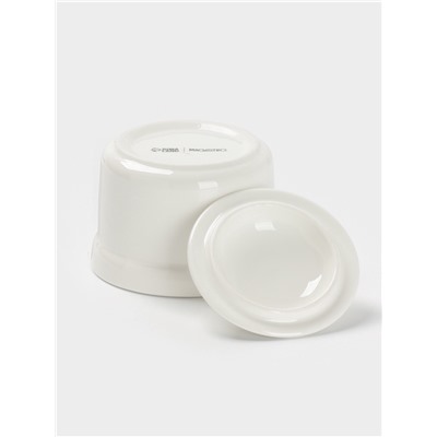 Сахарница Magistro «Бланш», 250 мл, с крышкой, фарфор, белая