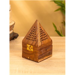 Подставка под благовония в форме пирамиды «Джали», 9×9×15.5 см, дерево шишам