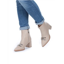 01-PCT167-3 BEIGE Ботинки демисезонные женские (натуральная кожа, байка)