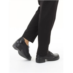 03-YDN15-22 BLACK Полуботинки женские (натуральная кожа)