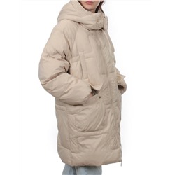 3061 BEIGE Пуховик зимний женский (80% пух, 20% перо)
