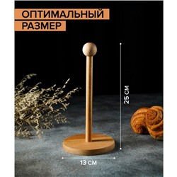 Держатель для кухонных бумажных полотенец Доляна, 13×25 см, бук, цвет и рисунок микс