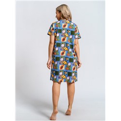 924 Халат "Тропики/голубой"