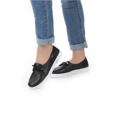 03-A5657 BLACK Полуботинки женские (натуральная кожа)