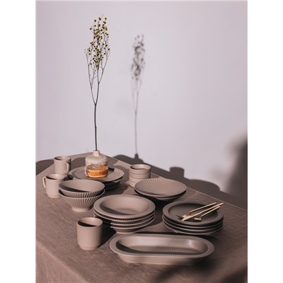 Кружки Magistro Jarwah Lausanne, 240 мл 7.8×8 см, набор 2 шт., фарфор, бежевые