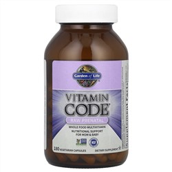 Garden of Life, Vitamin Code®, RAW Prenatal ™, 180 вегетарианских капсул