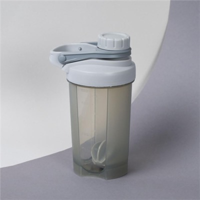 Бутылка/Шейкер COOLRAY SHSB-500 серая, для спортивного питания 500ML/уп60