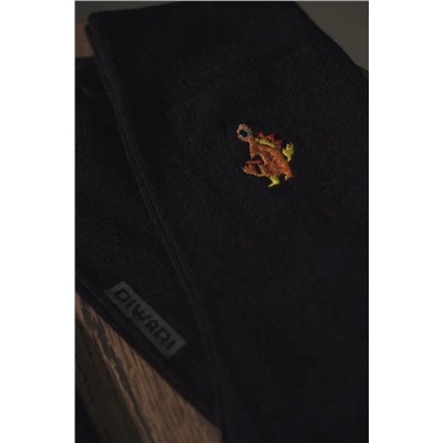 DIWARI HAPPY Однотонные хлопковые носки с вышивкой