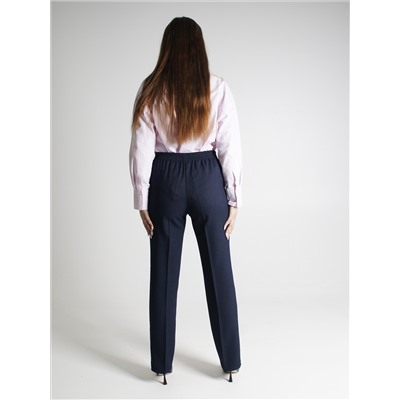 Женские брюки весна-осень Классика резинка темно-синяя полоска