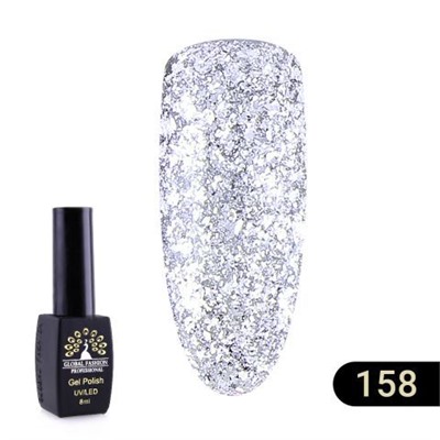 Гель лак Global Fashion BLACK ELITE 158, 8 мл