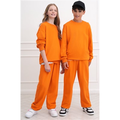 Костюм для девочки оверсайз из футера трехнитки Happyfox