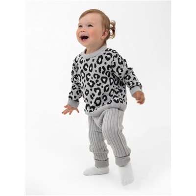 Костюм вязаный Крошка Я Leo Baby рост 68-74 см, темно-серый