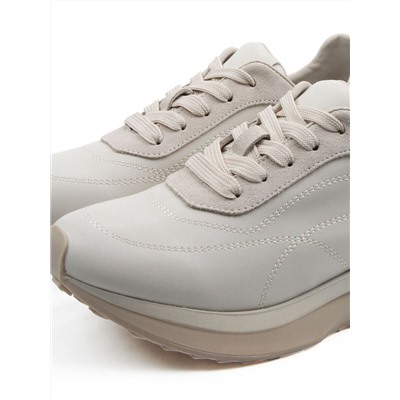 03-A180-5 BEIGE Кроссовки женские (натуральная кожа)