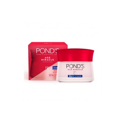 Ночной антивозрастной крем-корректор морщин c ретинолом для лица POND'S Age Miracle Retinol-C Night Cream 50 гр
