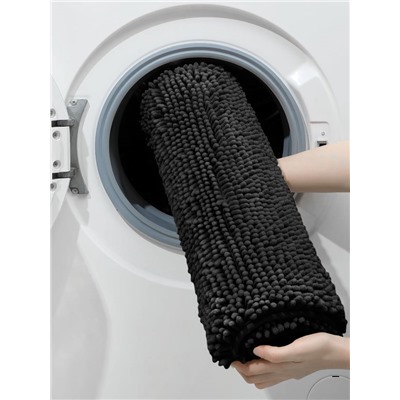 Коврик для дома LaDо́m, букли, плотность 1400 г, 50×80 см, графитовый