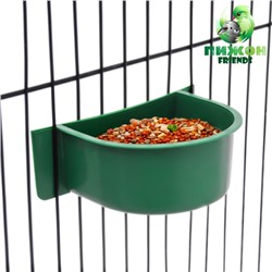 Кормушка для птиц 10.6×8.3×3.6 см, зeлёная