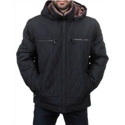 M607-3 INK BLUE/BEIGE FUR Куртка мужская зимняя (150 гр. холлофайбер)