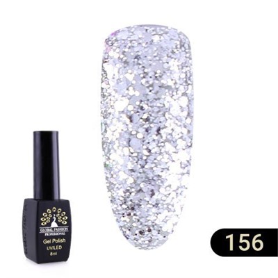 Гель лак Global Fashion BLACK ELITE 156, 8 мл
