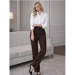 Женские летние брюки Брюки трубы вискоза шоколад