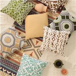 Наволочка декоративная «Этель» Monograms mint, 40×40 см, 100% хлопок