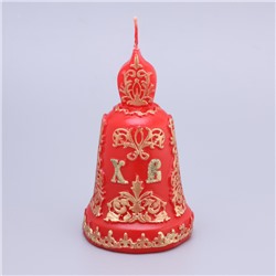 Декоративная свеча резная «Пасхальный колокольчик», красный, 7×11 см, 140 г