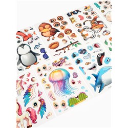 Аппликация наклейками «Весёлые мордашки»