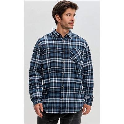 Рубашка F521-0460 blue-white