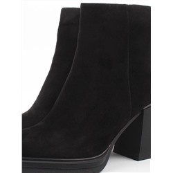 04-M3-9203 BLACK Ботильоны зимние женские (натуральная замша, натуральный мех)