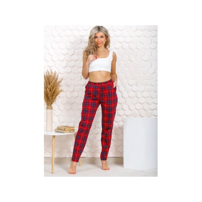 614 Брюки "Красная клетка"
