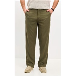 Брюки лен P511-0852 khaki
