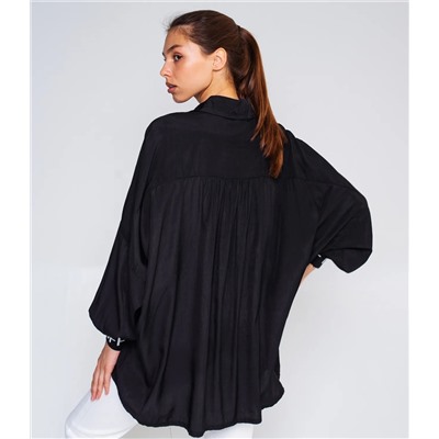 Рубашка #КТ20510, чёрный