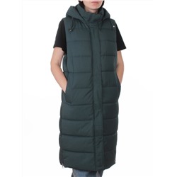 817 DK. GREEN Жилет утепленный зимний женский (150 гр. холлофайбер)