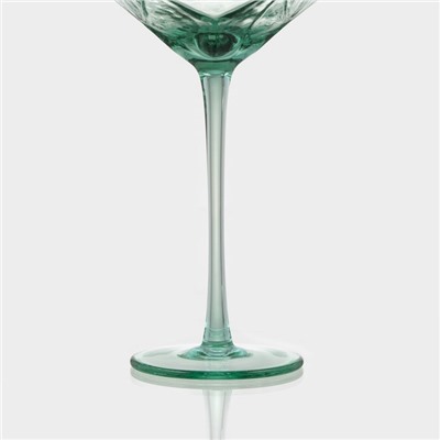 Бокал для вина Magistro «Дарио», 500 мл, 7.3×25 см, стекло, бирюзовый