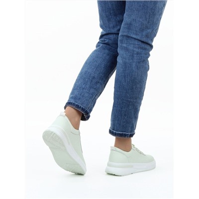 03-YH324-3 LT. GREEN Полуботинки спортивные женские (натуральная кожа)