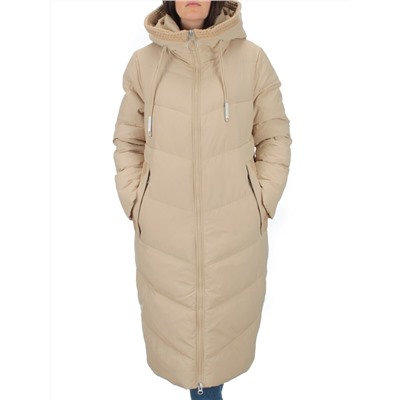 126 BEIGE Пальто зимнее женское (200 гр. холлофайбер)