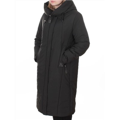 M-9098 DK. GREEN Пальто зимнее женское (верблюжья шерсть, 120 гр. холлофайбер)