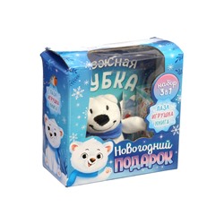 УЦЕНКА Подарочный набор на новый год с игрушкой «Мишка», 3 в 1, книга и пазл, МИКС