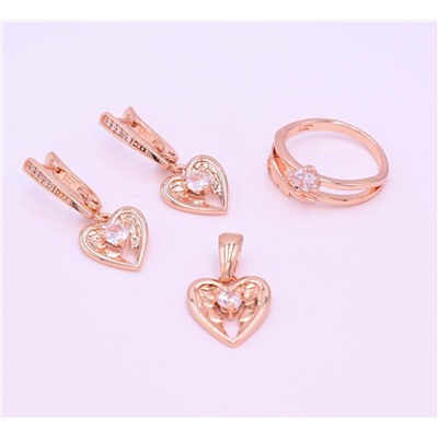 Набор: Кольцо, Серьги, Подвеска бижутерия