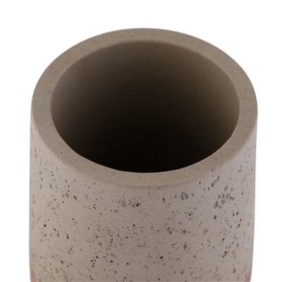Стакан Axentia Concrete для зубных щеток из серой с золотом керамики Бетон, Ø 7,5х10 см